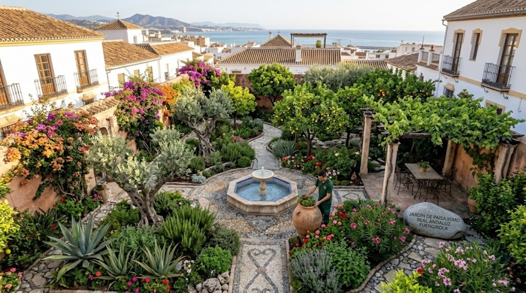 Jardín mediterráneo en Málaga con plantas autóctonas